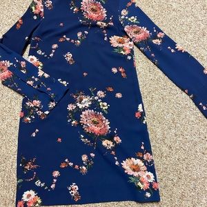 Warehouse navy floral dress shirt